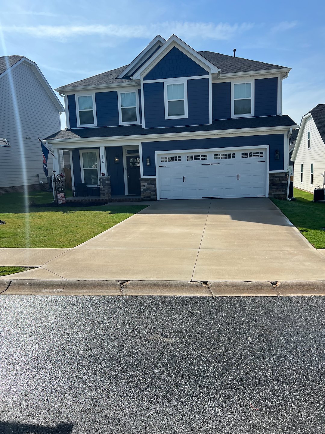 Concrete Driveway Cleaning Project in Greer, SC
