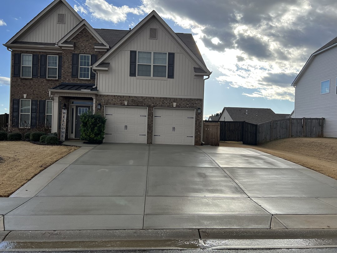 Concrete driveway pressure washing job in Lyman, SC  Thumbnail