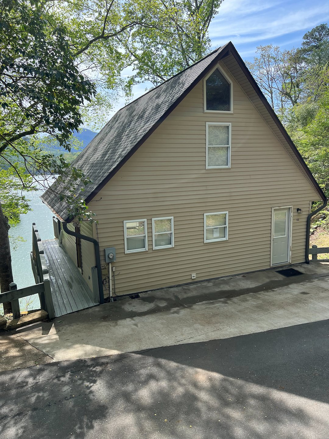 Exterior House Washing, Boathouse & Deck Cleaning Project in Lake Lure, NC