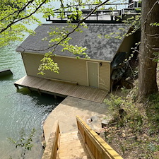 Exterior-House-Washing-Boathouse-Deck-Cleaning-Project-in-Lake-Lure-NC 20